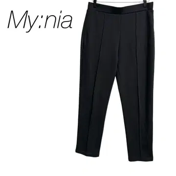 [마이니아] 스트레치 팬츠 테이퍼드 센터 심 허리밴딩 L
