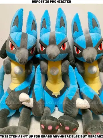 [ 미사용 ] 포켓몬스터 메챠데카 루카리오 봉제 인형