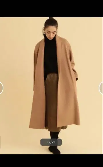 BEAUTY&YOUTH 오버랩 벨트 코트 브라운