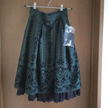 axes femme 꽃 플로키 프린트 스커트