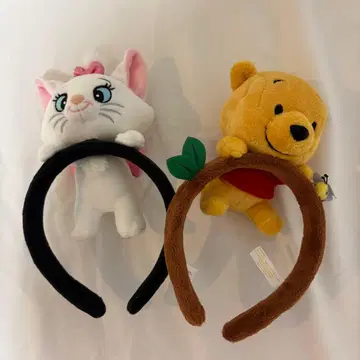 마리 푸우 봉제 인형 머리띠
