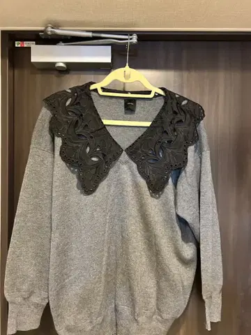 Spick&span 스픽 앤 스팬 긴팔 니트 그레이 블랙 울