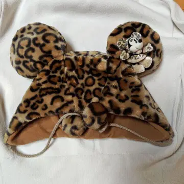레오파드 무늬 미키 햇