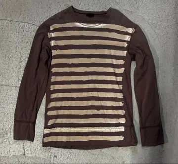 00s 폴 스미스 스트라이프 프릴 긴팔 티셔츠 브라운