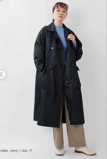 컨디션 최상 STAMP AND DIARY 네이비 트렌치코트 미츠코시 구매