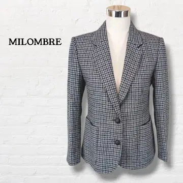 MILOMBRE 하운드투스 패턴 테일러드 자켓 [9] 그레이