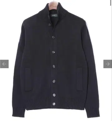 [ 새상품급 ] ZANONE CHIOTO 울 스탠드 카라 니트 블루종