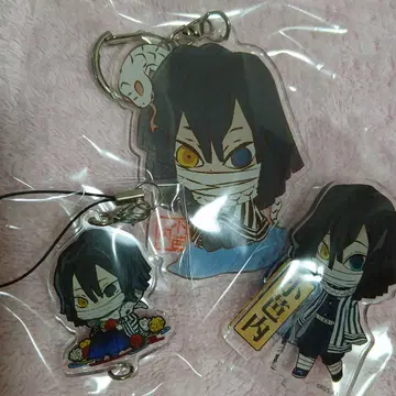 익명 배송 귀멸의 칼날 이쿠로 오바나이 아크릴 스탠드 스트랩 키링