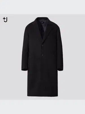 유니클로 +J 캐시미어 블렌드 코트 사이즈 M 블랙