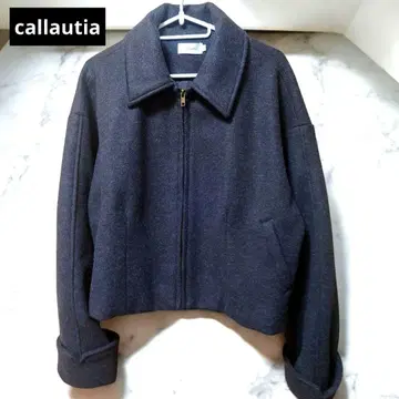 칼라우티아 callautia 스탠칼라 숏 아우터 집업 블루종