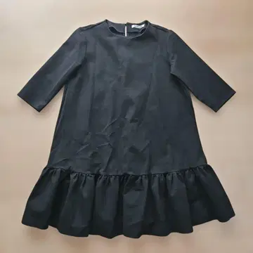 SNIDEL 블랙 7부 소매 미니 밑단 플레어 원피스 새상품급