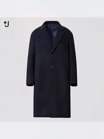 유니클로 +J 캐시미어 블렌드 코트 사이즈 M 네이비