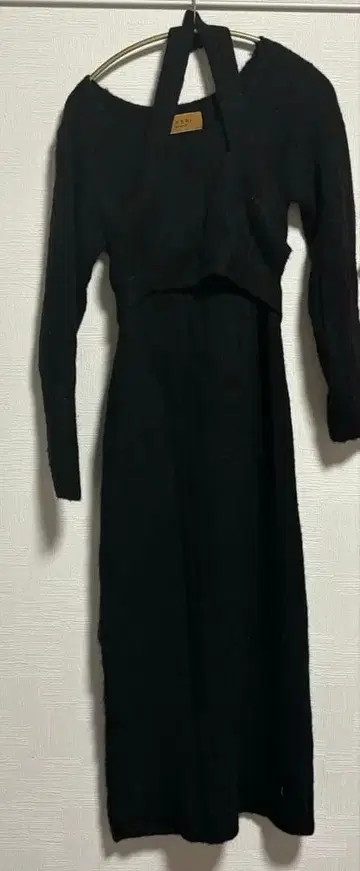 블랙 니트 원피스 ameri