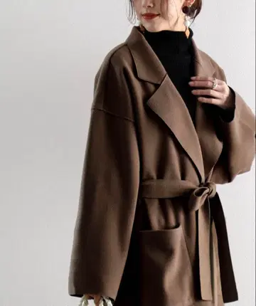 [ classicalelf ] 벨트 부착 테일러드 체스터 코트 M