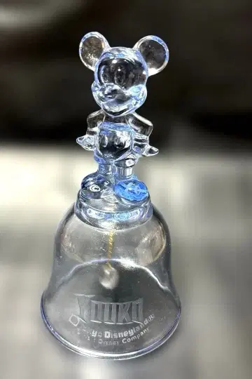 [ 미키의 유리제 도어벨 포함 ] 디즈니 미키마우스 크리스탈 벨
