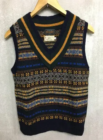 gim 빔즈 플러스 별주 22aw 페어아일 패턴 니트 베스트