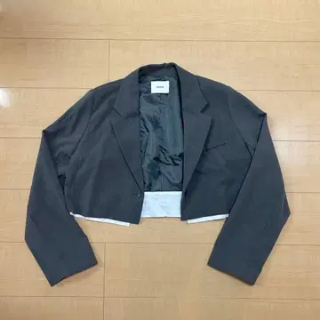 MIRUA 크롭 테일러드 자켓 그레이