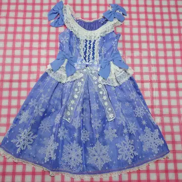 Angelic Pretty Jewelry Snow 오버롤 스커트