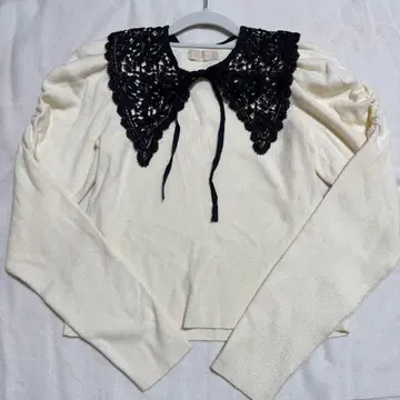 Anmille 안미르 니트 레이스 옷깃 리본