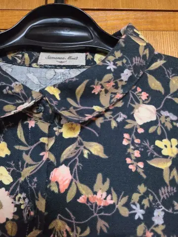 사만사 모스모스 플라워 프린트 긴팔 원피스