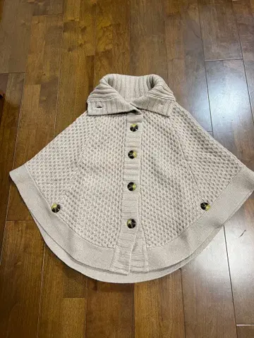 Ray Beams 베이지 니트 케이프 코트