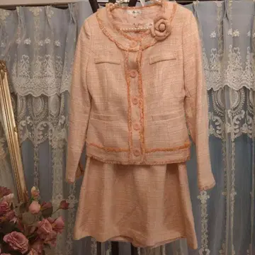 핑크 트위드 세레모니 수트 36