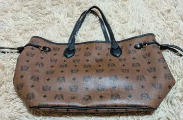 까스텔바작 토트백 모노그램 가죽 브라운 숄더