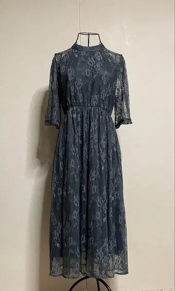 백리본 레이스 드레스 M