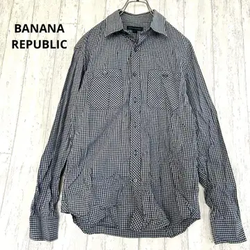 바나나리퍼블릭 BANANA REPUBLIC 체크 티셔츠 [ S ] 긴팔