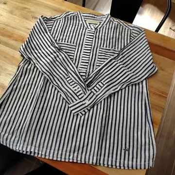 크로커다일 보더 절개 블라우스 JAPANFABRIC