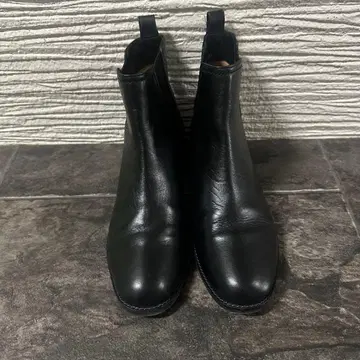 블랙 가죽 첼시 부츠 22.5cm