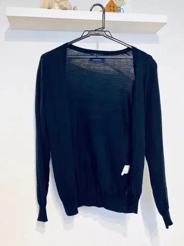 IENA 다크 네이비 울 v넥 가디건