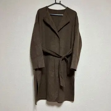 브라운 롱 코트 벨트 포함