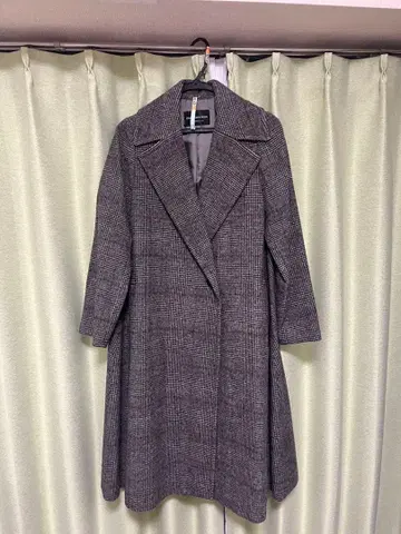 체크 무늬 롱 코트 스트로베리 필드 strawberryfields