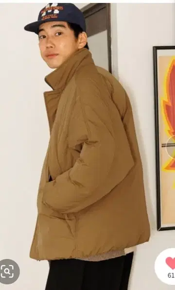 niko and - 충전솜 스탠드 밀리터리 블루종 다운 자켓