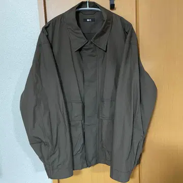 UNIQLO M 사이즈 브라운 코튼 숏 블루종 자켓