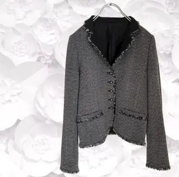 새상품급 트위드 자켓 [ F ] 블랙 프린지 가을/겨울 스타일리쉬