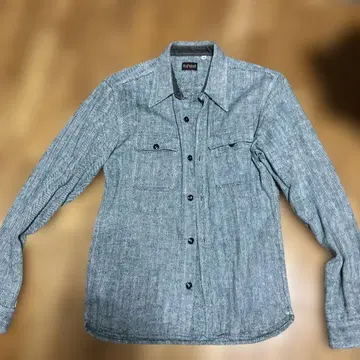 FLAT HEAD 헤링본 무늬 긴팔 셔츠 38