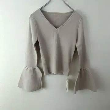 새상품 vermeil par iena 트위스트 코튼 리브 니트 벨 슬리브