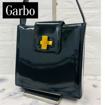 [ Garbo ] 갈보 원핸드 토트백 에나멜 턴락 블랙