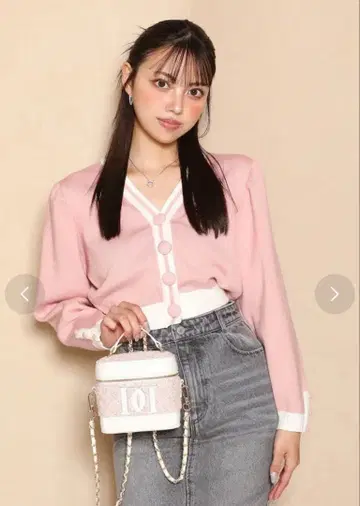 Darich 바이컬러 니트 가디건