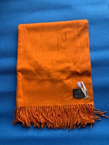 캐시미어 100% 대형 스톨 글렌 프린스 존스턴즈 오렌지 새상품급