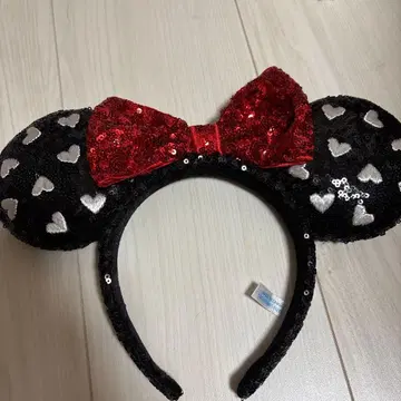 미니 마우스 스팽글 머리띠 빨간색