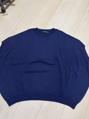 미즈이로 인디 네이비 반팔 니트