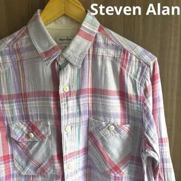 [ made in USA ] Steven Alan 코튼 체크 셔츠