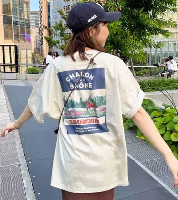 백 프린트 T셔츠