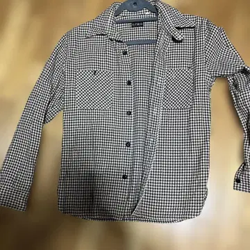 FLAT HEAD 하운드 투스 긴팔 셔츠