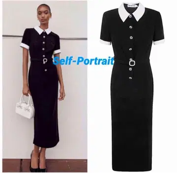 셀프 포트레이트 블랙 원피스