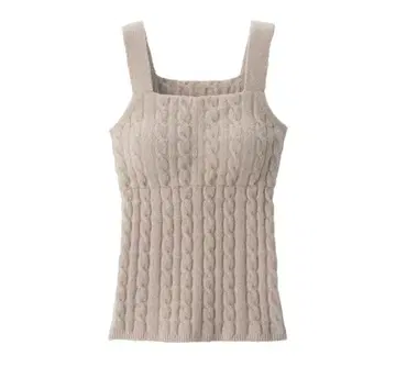 무인양품 코튼 혼방 복슬복슬 니트 브라 탱크탑 M 사이즈