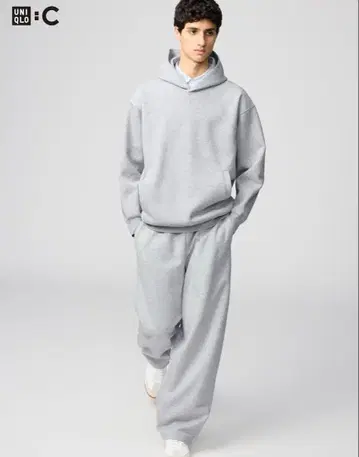 유니클로C 맨투맨 와이드 팬츠 긴 길이 S